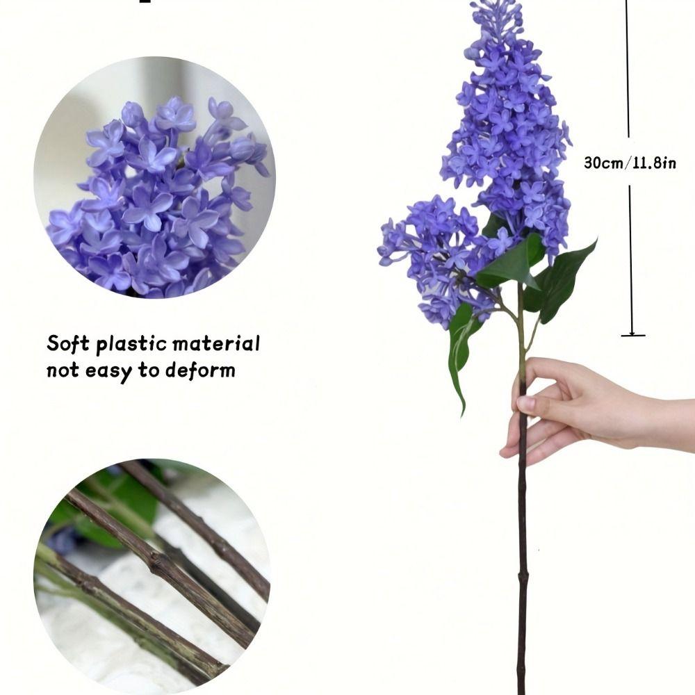 New Pink Artificial Silicone Lilac Flower 75 Cm Purple Artificial Faux Plants Simulation Plastic Fake Flower Home Decor