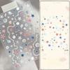Colorful Shell Luster Starfish Scrapbook Journal Stickers 3D Embossed Cute Sea Star Decals for DIY Self-Adhesive Manicure Charms