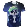 Summer Round Neck 3D Animal Print Top Fashionable Casual Short Sleeved Men's T-shirts