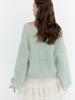 FABRICSEOUL V Neck Feather Knit
