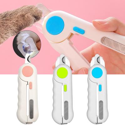 Professional LED Light Pet Nail Scissors Splash-proof Effortless Precise Trimming Cat Dog Nail Clipper Pet Supply