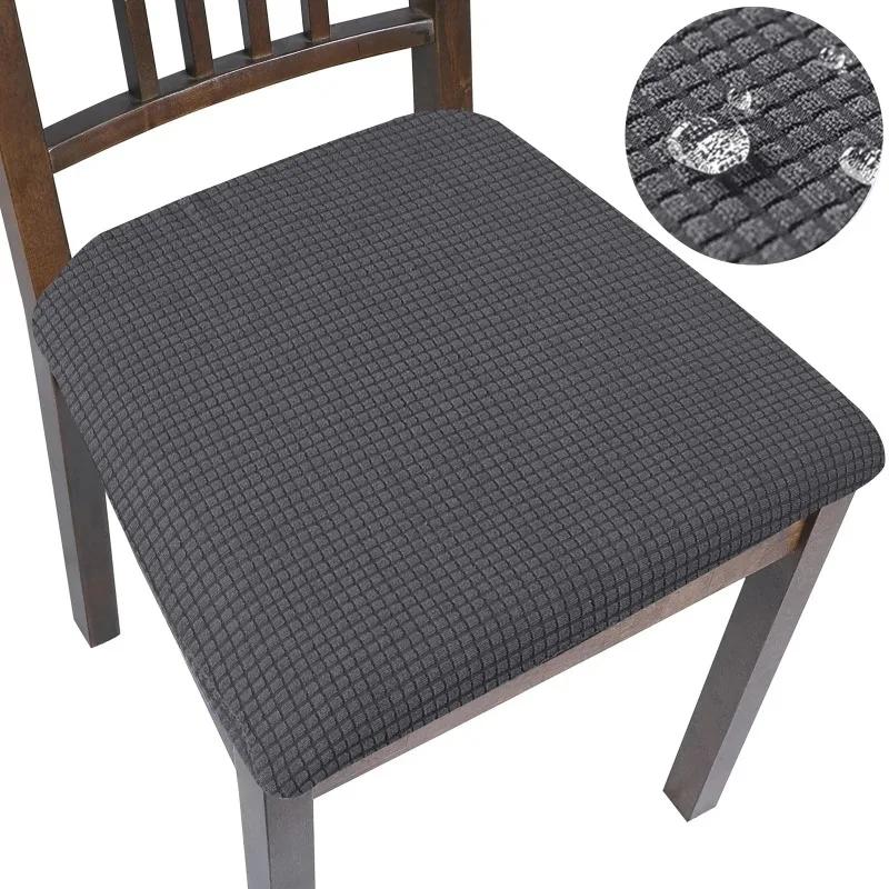 Waterproof Kitchen Chair Seat Cover Fashion Cheap Elastic Chair Covers Easy Remove Machine Washable Cushion Cover for Home