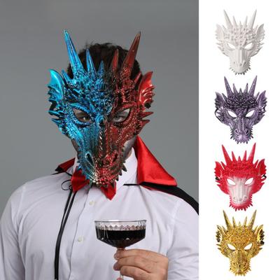 3D Drachenkopf Gesichtsschutz Cooles Bühnenauftrittskostüm Party Cosplay Bunt