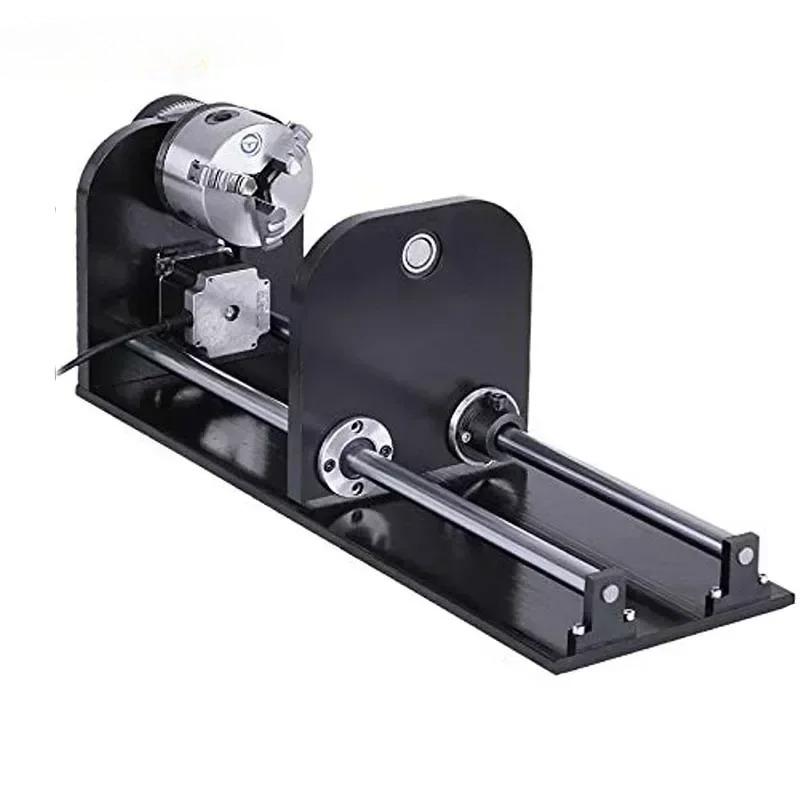 CNC Router Rotary Axis 80mm 3-Jaw Spiral Chuck Router Axis Measuring for CO2 Laser Engraving Cutting Machine Tailstock A-Axis