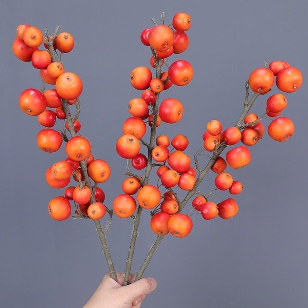 Green Plants Foam Fruits Branch Small Fruit Fake Plants  Living Room Decoration