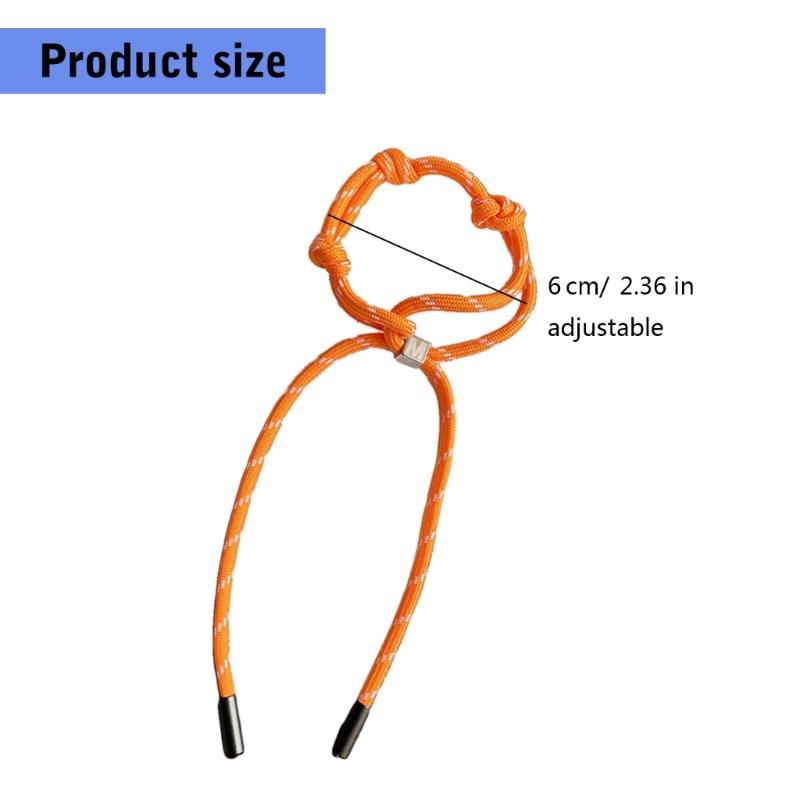 Trendy Nylon Rope Woven Bracelet for Couple Stylish Adjustable Length Wristchain Fashionable Accessory for Parties