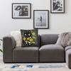 Black Cat Pillow Cover Floral Novelty Pillow Case For Couch Sofa Bedroom Design Pillowcases Birthday Present