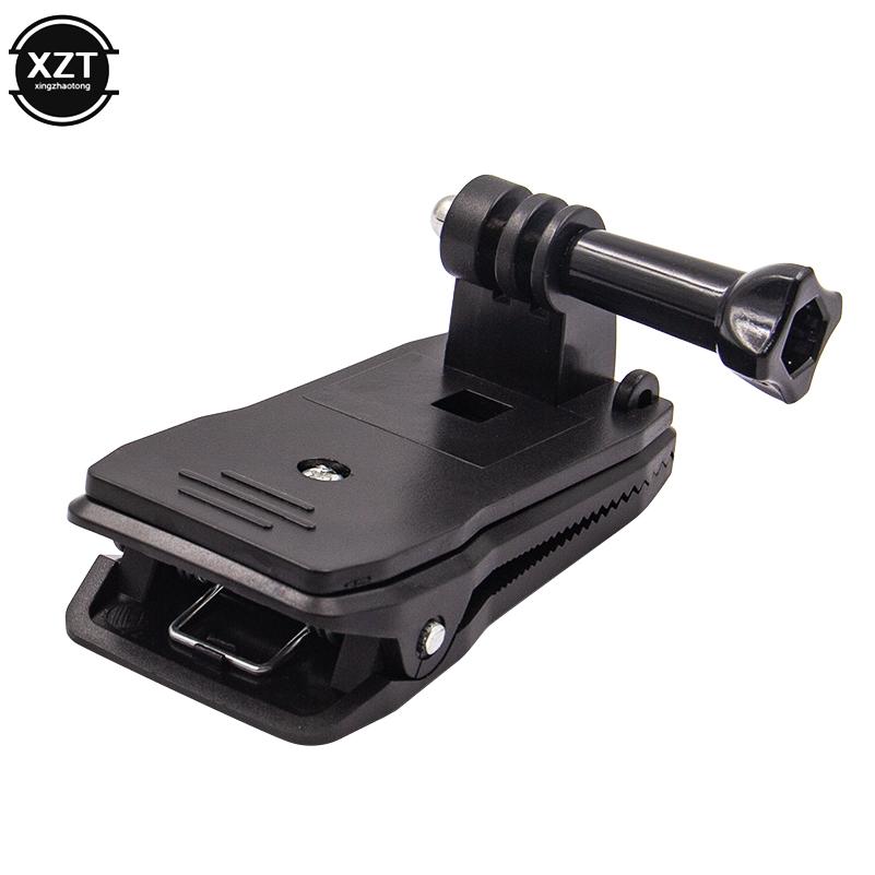 360 Graders Roterande Hattbälte Ryggsäcksklämma Fästklämma För Gopro Hero 4 Session/4/3+/ Hero 3/ 2 Skidåkningsactionkameratillbehör