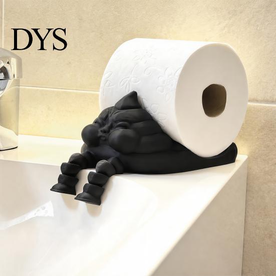 Bathroom Toilet Paper Stand Funny Poop Towel Holder, Creative 3D Printed Roll Fun Household Dispenser Stand, Stable Base Decorative for Prankster