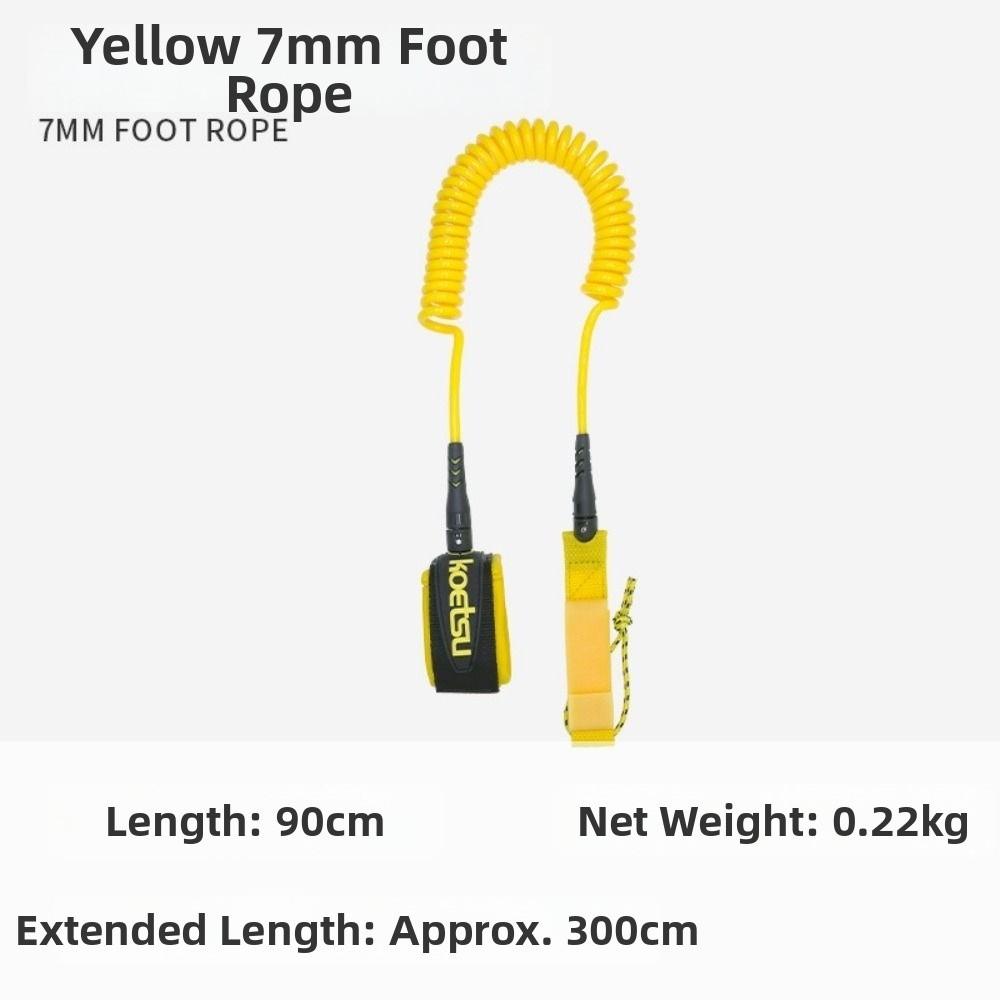 5mm/7mm Elastic Sup Board Foot Leg Rope Multicolors Surfing Safety Hand Rope