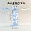 1PC La Dolce Vita Soft Text Pattern 750ml Color Plastic Sports Water Bottle Leakproof Flip Straw Lid Suitable for Sports Office Home Use