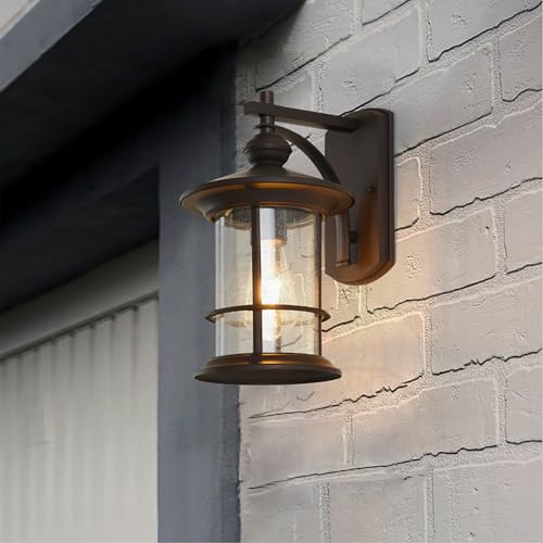 KAWELL Entryway Light, Outdoor Porch Light, Gatepost Light, Wall-Mounted, Weatherproof, Retro, Industrial, Antique Style, Stylish American Mailbox Sha