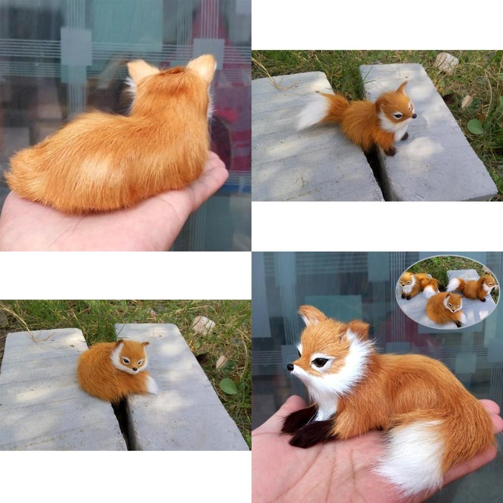 Handmade Simulated Fox Plush Toy Realistic And Charming Home Decor