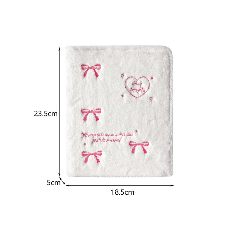 A4/A5 3 Inch Small Card Storage Bowknot Plush Photo Album Binder Photocard Collection Books Loose-Leaf Photocard Holder