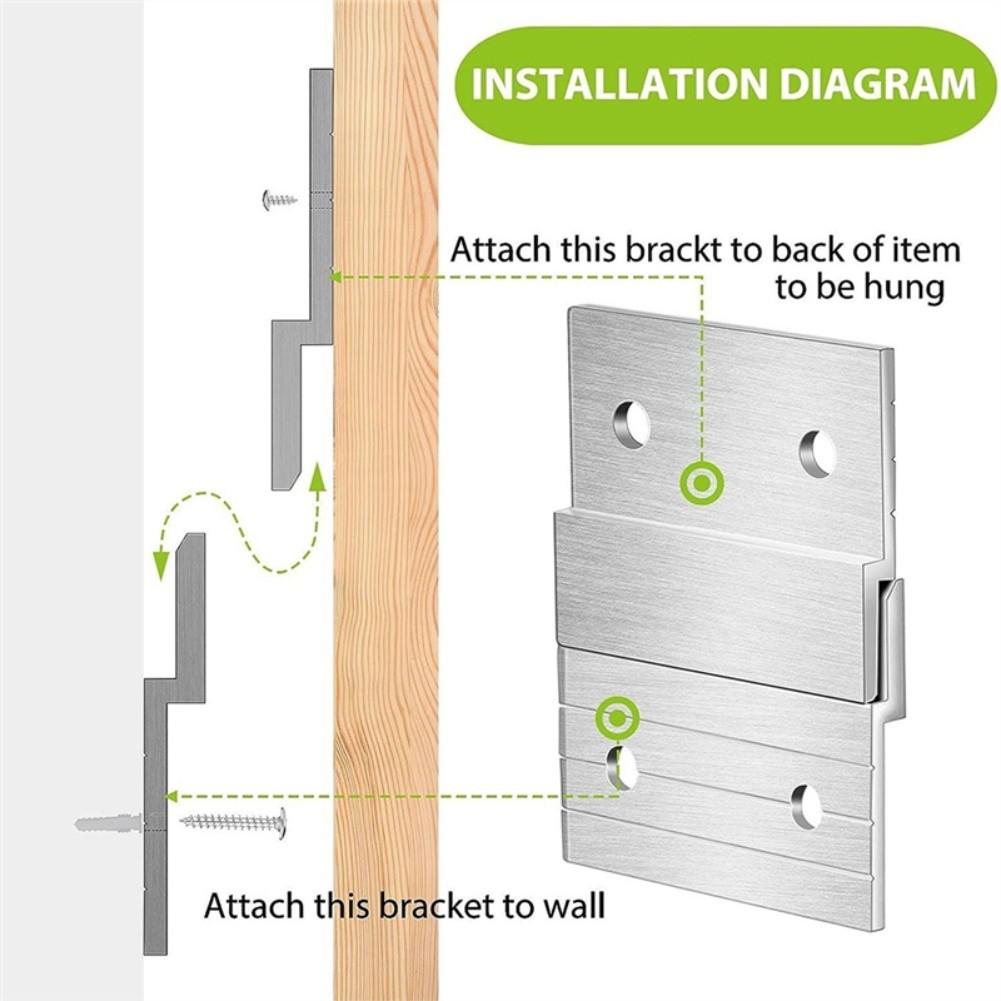 

10Pair Z-shaped Wall Cleat Hanger Heavy Duty Z-shaped Brackets For Hanging Artworks,mirrors,photo Frames Rack Home Offices Part China Mainland