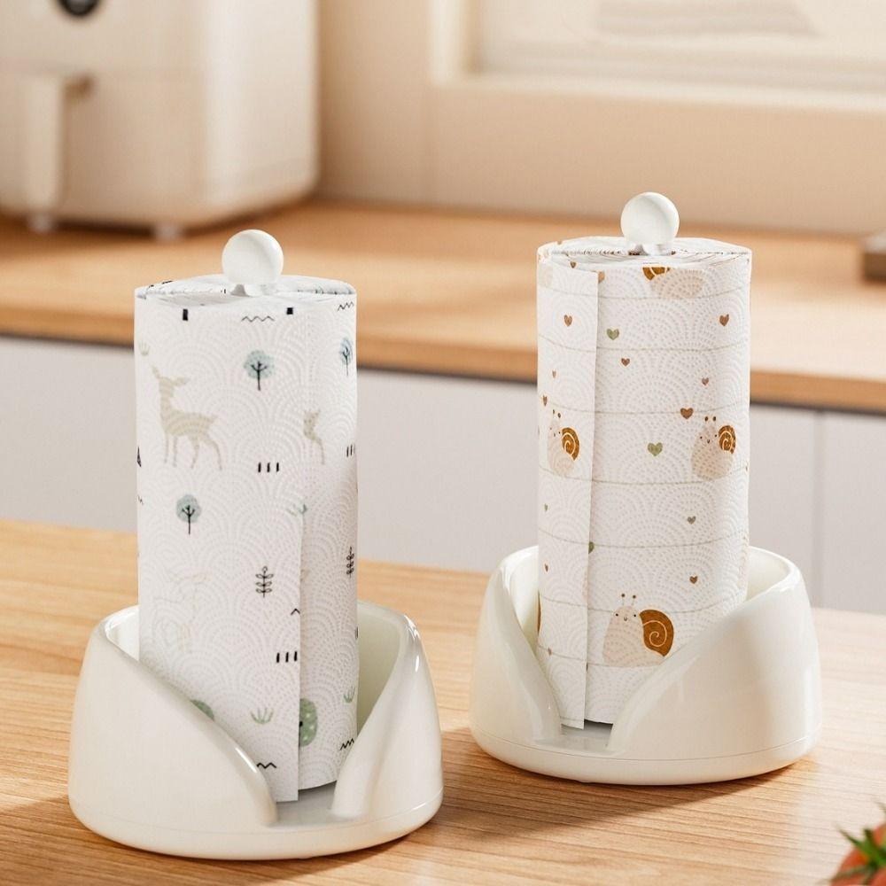 Large Capacity Vertical Napkins Rack Plastic Paper Roll Stand Tissue Stand Kitchen