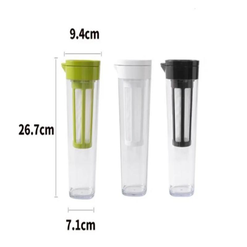 1.1L Manual Cold Brew Coffee Maker With Handle High-Capacity Water Bottle Summer Portable Juices Tea Fruit Coffeeware Pot
