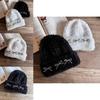 Knitted Winter Hat For Women With Plush Material And High Top Design For Cold Weather Comfort