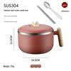 304 Stainless Steel Large Capacity Instant Noodle Bowl with Lid and Heat Preservation for Dormitory or Lunch.