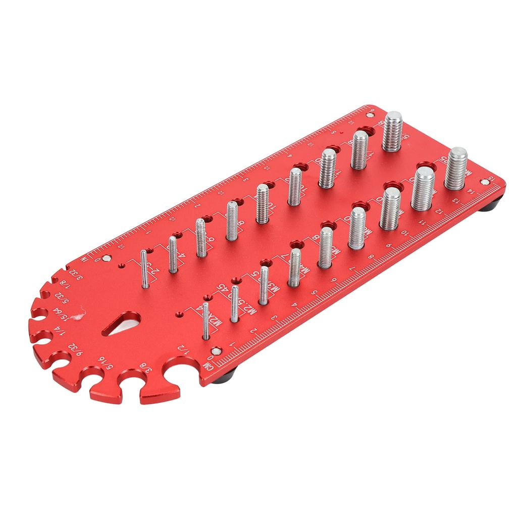 Gewindeprüfer Multifunktional Aluminiumlegierung Tragbar Schraube Mutter Bolzen Gewinde Identifikator Messlehre