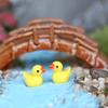 100Pcs Resin Mini Duck Miniature Figurines Ornaments Decor Yellow Animal Garden Crafts Tiny Duck Landscape Plants Fairy