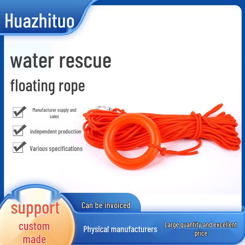 Water Rescue Safety Rope: Emergency Floating Polyester Tow with Life Jacket Compatibility