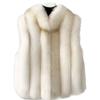 High-end explosion Nordic snow fox fur vest women's short new stand-up collar fashionable stacked real hair vest