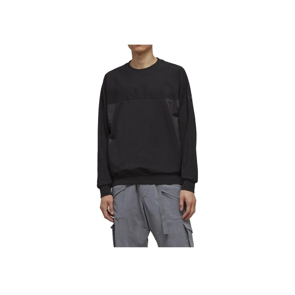 Y-3 Color Block Crewneck Sweatshirt Unisex Sweatshirt Black H63029