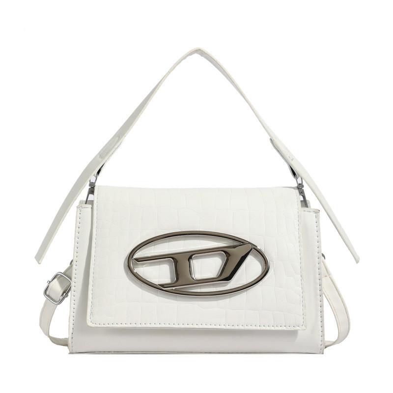 

2024 Новая Весна Уличный Стиль Камень Узор PU Кожа Маленькая Квадратная Сумка Для Женщин Универсальная Сумка Через Плечо Кроссбоди белый