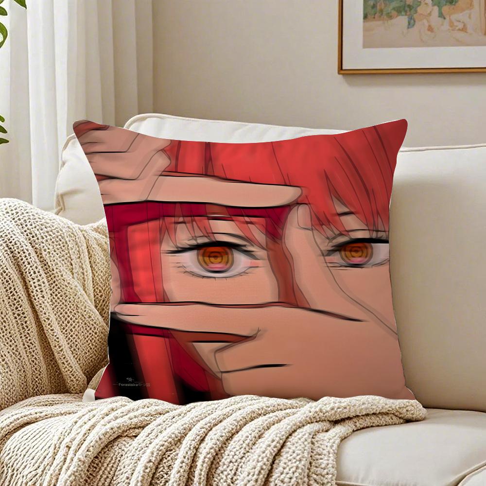 anime violent CChainsaw MMan Cushion Cover Pillowcase Antidustmite living Room Sofa Decor Cushion Room