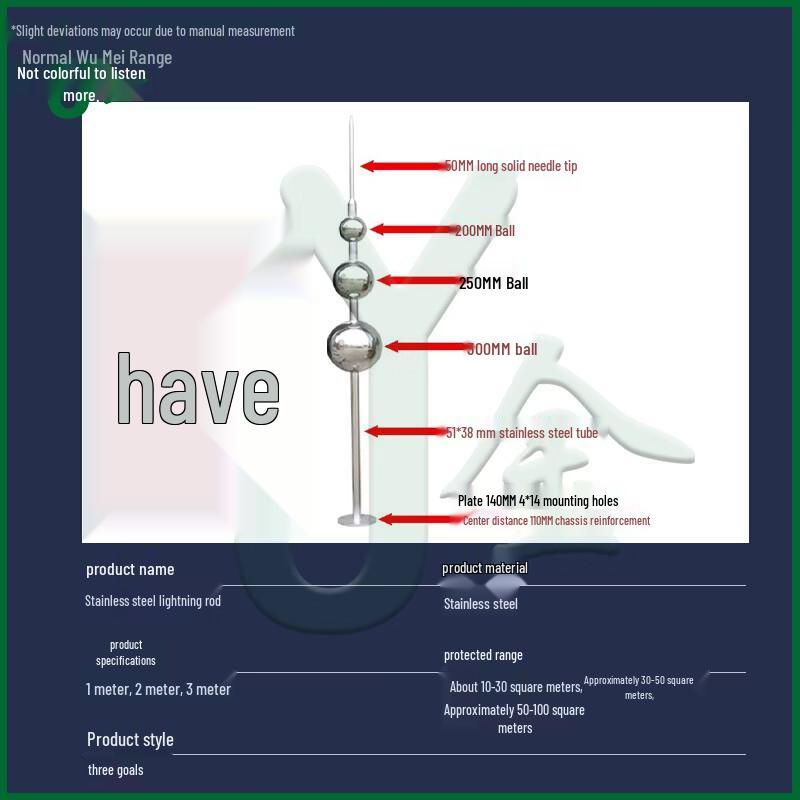 

Youjin Stainless Steel Outdoor Lightning Rod