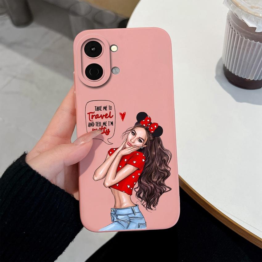 For Tecno Spark Go 3 2 1S 40 30 40C Pova 7 Ultra Pro Neo Case Sweet Girls Back Cover Soft Liquid Silicone Shockproof Phone Bags For Tecno Shell Bumper