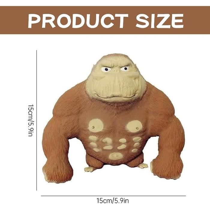Stress Relief Gorilla FigureSoft Squeeze Stress Relief ToysToy Figure Gorilla Monkey Elastic and Deformable Anti-Stress