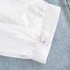 Girls Pure Cotton White Long Sleeve Shirt  Lace Floral Embroidery Peter Pan Collar Kids Back To School Outfit