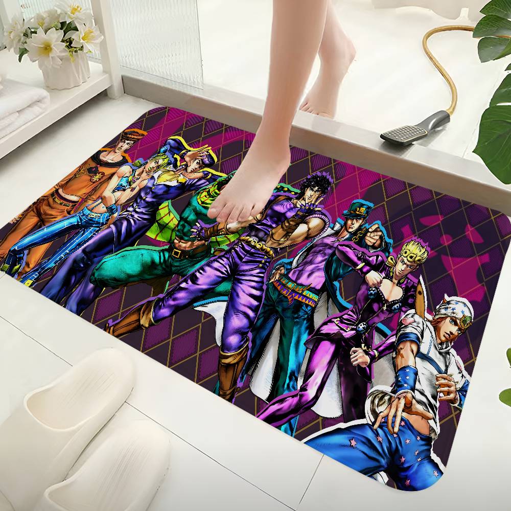 Anime JoJos Bizarre Adventure Bathroom Mat Kids Room Bedroom Decoration Balcony Anti Slip Doormat Living Room Welcome Rug