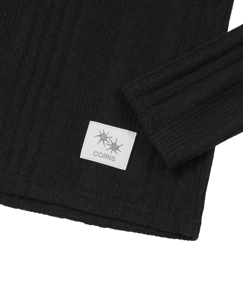 Koiliseu Soft Ribbed Knit Button Long Sleeve Tee