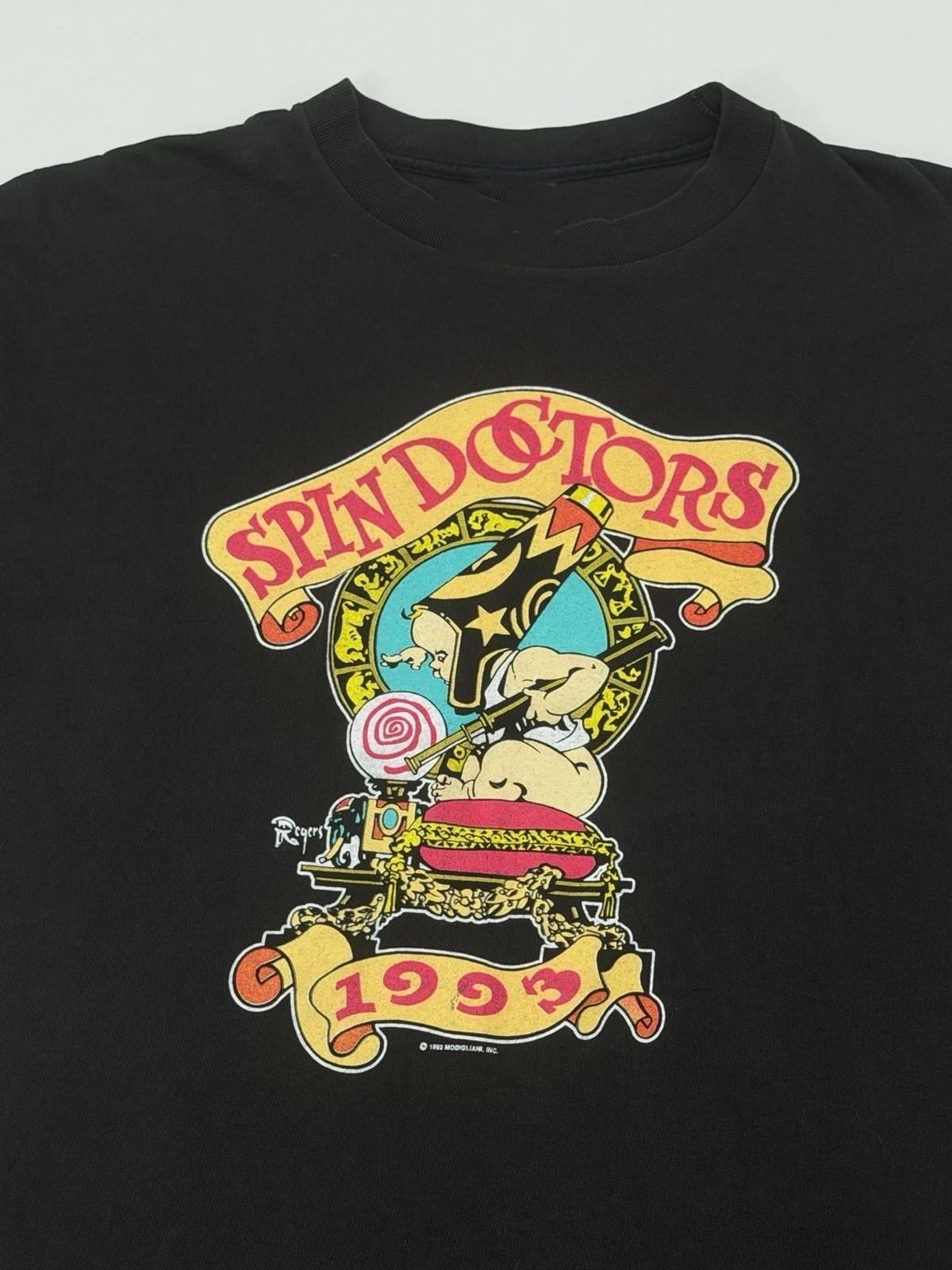 Spin Doctors Music Promo Band Tour Black T-Shirt 1 Sided L639 XXL