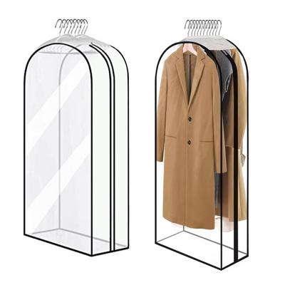 Garment Bags for Hanging Clothes Dustproof Clear Suit Bags with Side Zipper Gussets Waterproof Dress Bags for Closet Storage Moving Organization