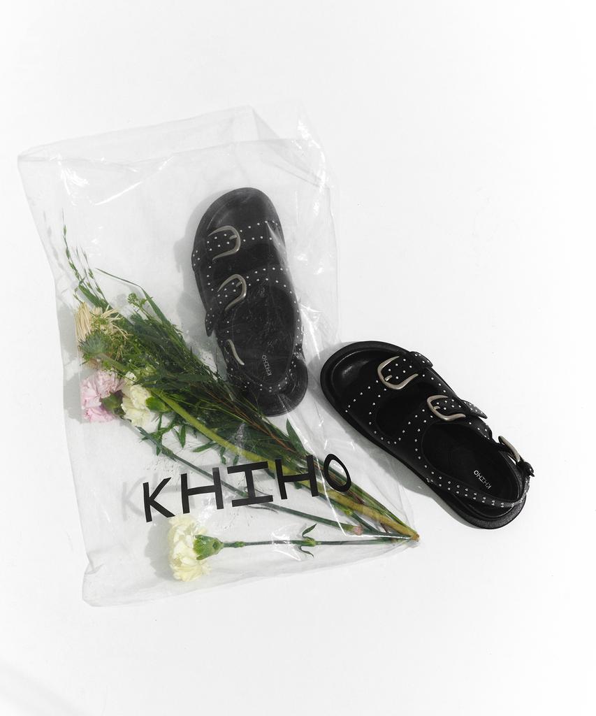 Khiho Trinity Buckle Sandals Black