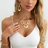 Ins Irregular O-Ring Geometric Necklace, Fashion Versatile Hollow Chain Clavicle Chain For Women