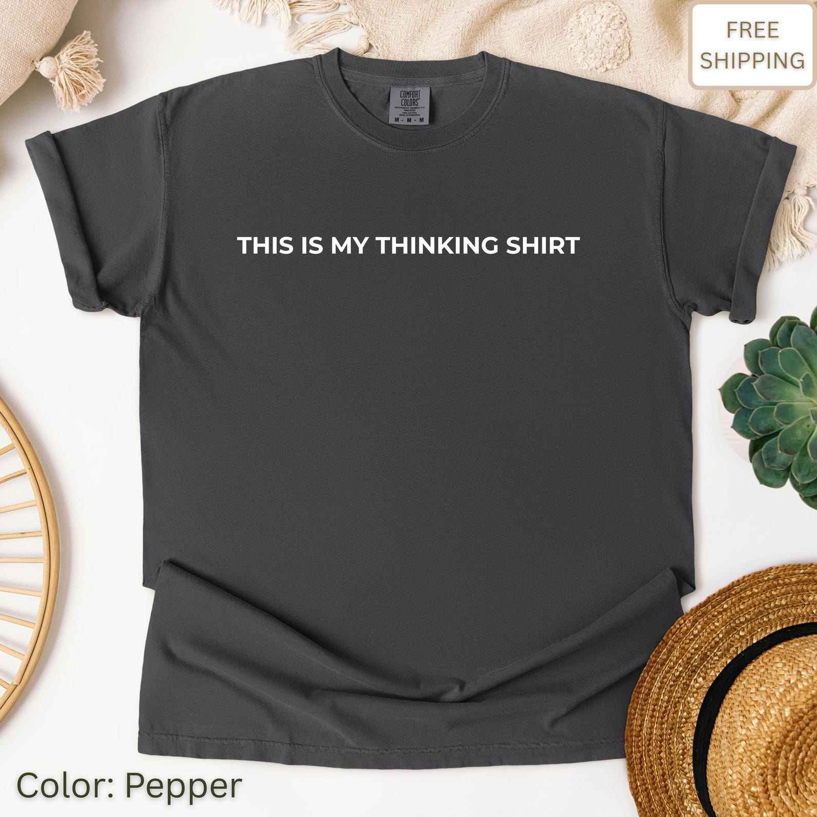 Sarcastic This is My Thinking Shirt Comfort Colors Tee 2XL