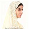 Nouveau Turban Musulman Instantané en Mousseline Respirant Couverture Complète Châle Islamique Froissé Couleurs Unies Head Wraps