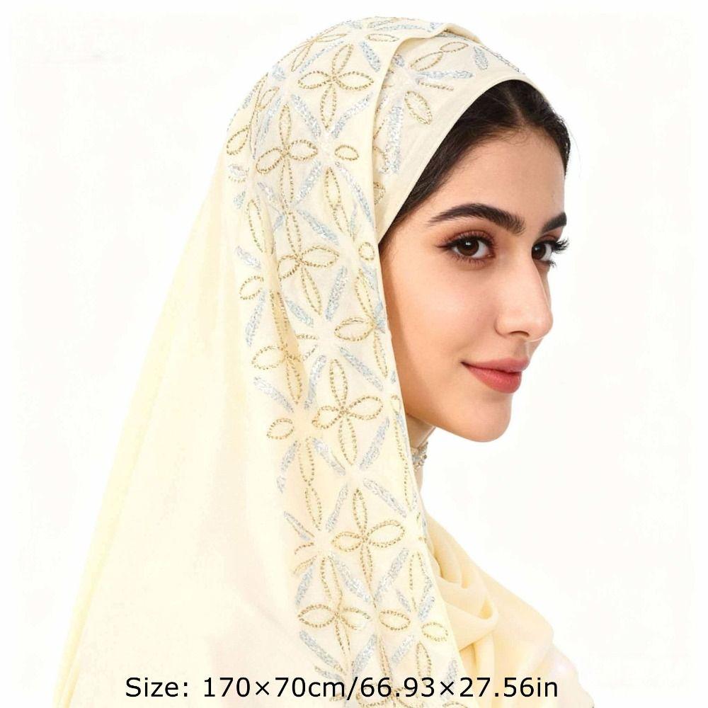 Nouveau Turban Musulman Instantané en Mousseline Respirant Couverture Complète Châle Islamique Froissé Couleurs Unies Head Wraps