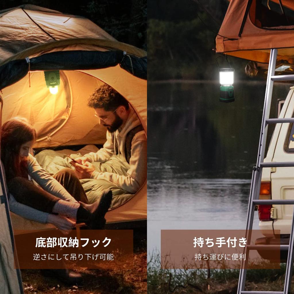 Lepro LED-Laterne, batteriebetrieben mit AA-Batterien, für Solo-Camping. [Ultra-kompakt, Hohe Helligkeit, Umschaltbar zwischen Tageslicht und Warmweiß, 4 Beleuchtungsmodi]