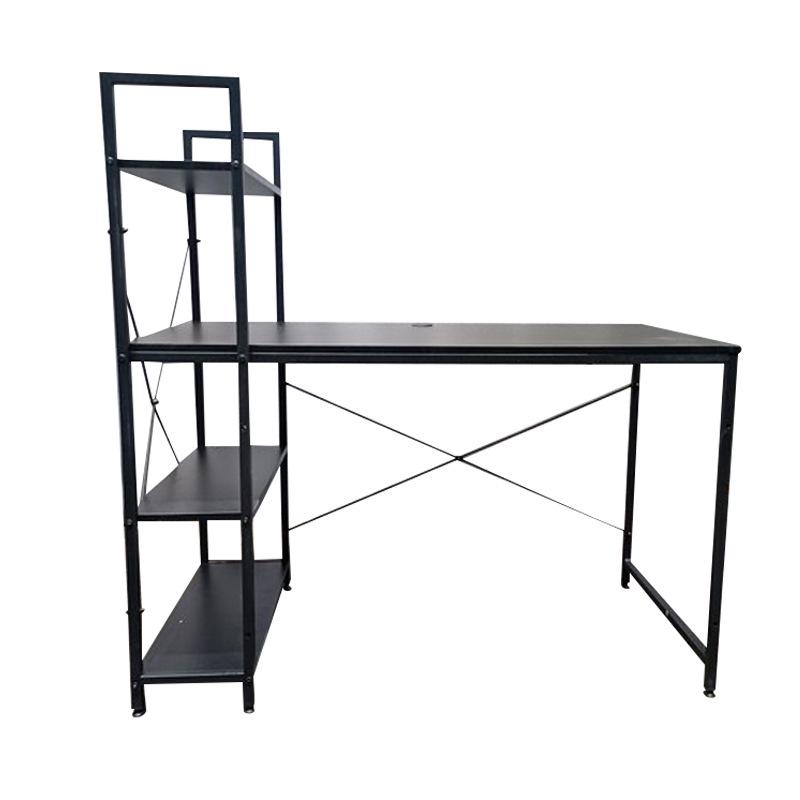 Integrated Office and Study Desk with Bookshelf and Storage Rack