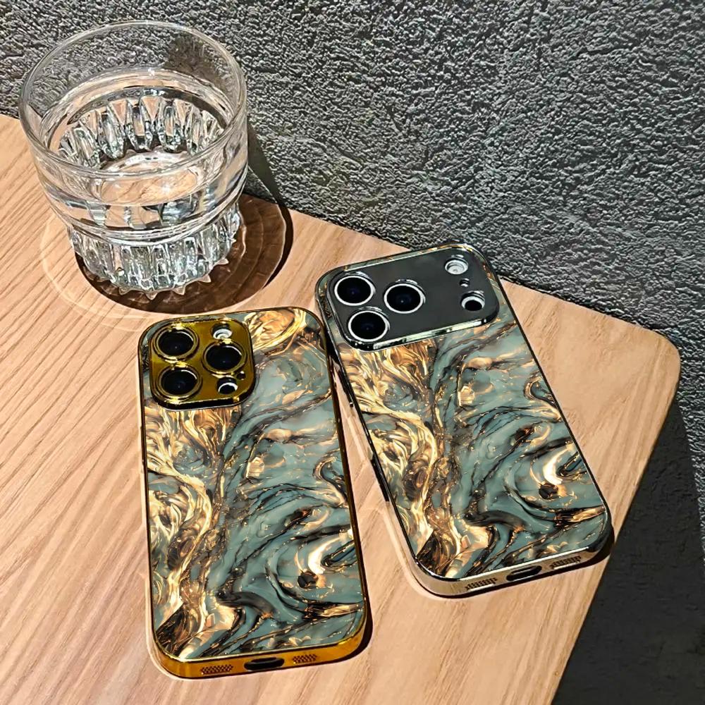 Texture Exquisite Bestseller Phone Case Electroplated Glass PhoneCase for iPhone 17 16 15 14 13 12 11pm Pro Plus tablet case