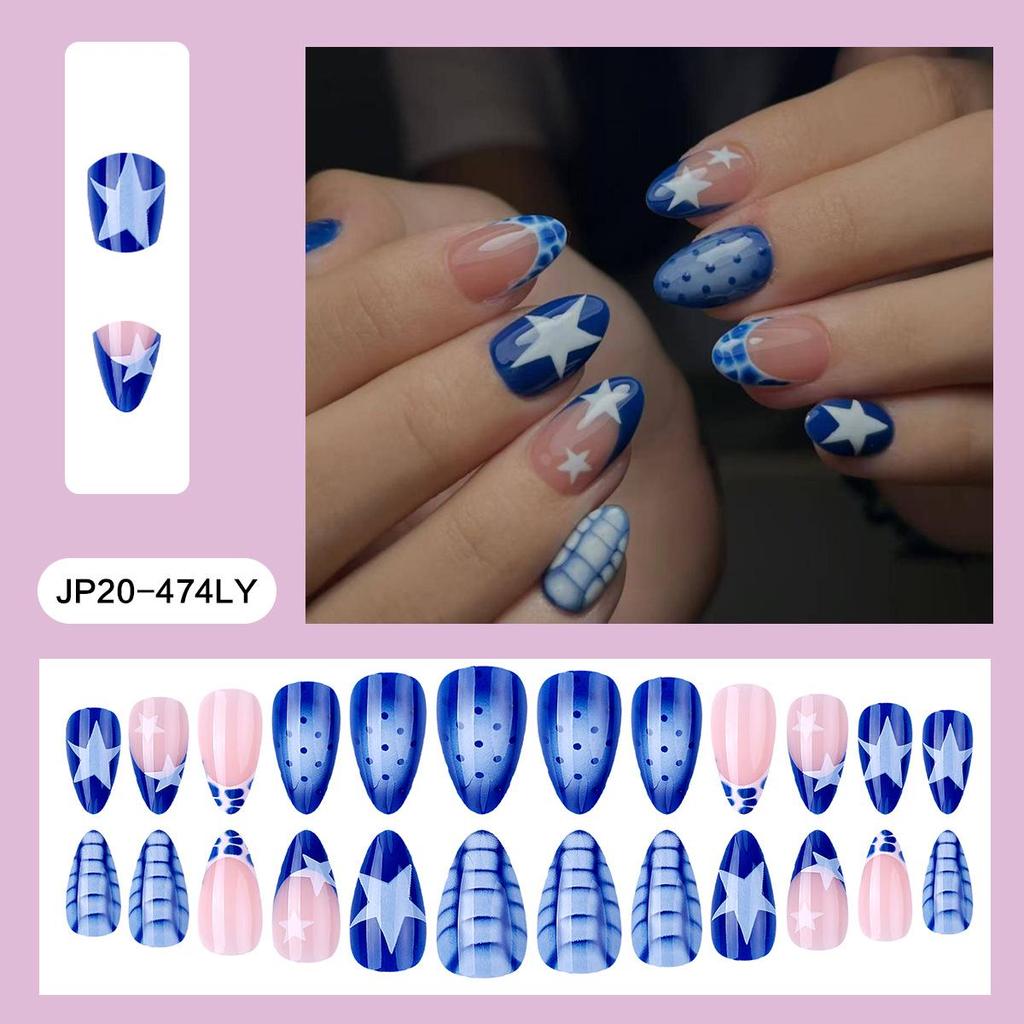 Pegatinas Desmontables para Uñas Estilo Europeo y Americano - Uñas Postizas Simples y Llevables