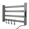 4   Towel Warmer Rack Smart Touch Control Wall Mounted Towel Heater Rack for Bathroom Gray Right Line 45x35cm