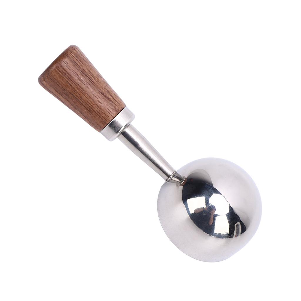 Coffee Scoop Vintage Bean Tea Measuring Spoon Retro 304 Stainless Steel Short Wooden Handle Kitchen