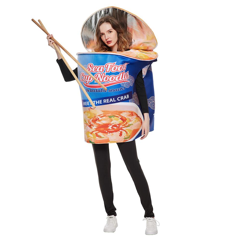 Adult Seafood Cup Noodles Costume Men Halloween Instant Noodles Cosplay in Party